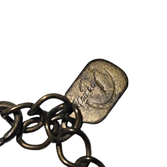 Art Deco Handcrafted Mixed Metal Pendant Statement Necklace Colorful Beads Women - Picture 5 of 7